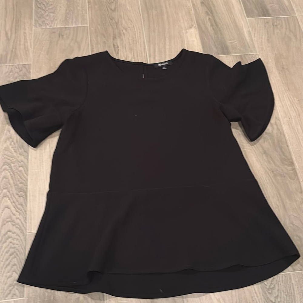 Madewell Women’s Black Short Sleeve Blouse Size S
